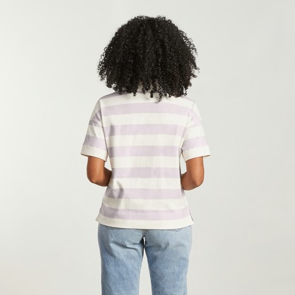 NWOT Everlane The Retro Jersey Polo. Size XS. Pale Orchid/Canvas. - Picture 4 of 9